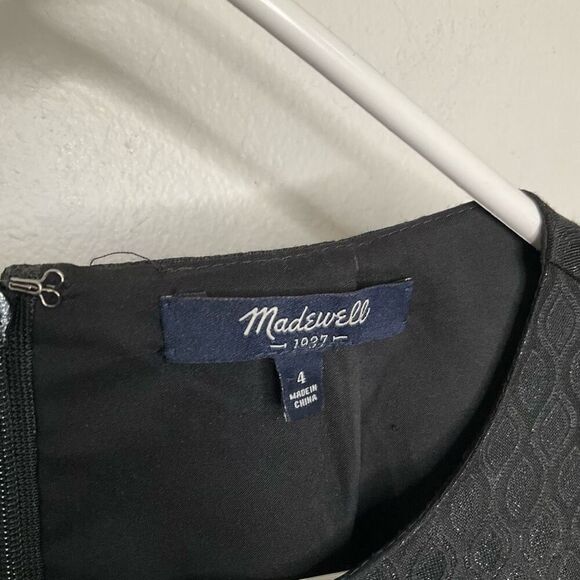 Madewell Brocade Fitted Cap Sleeve Dress - Picture 4 of 6